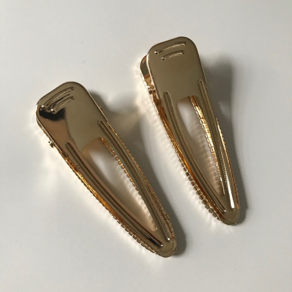 NEW 2 PIECE GOLD OVERSIZED HAIR CLIPS - Picture 3 of 3